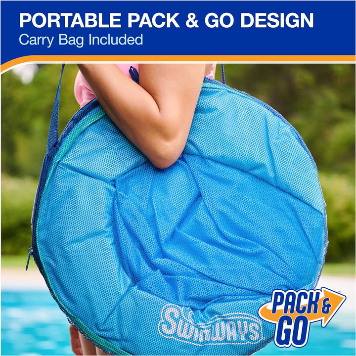 Spring Float Premium Hammock Pool Lounger, Inflatable Pool Floats Adult with Fast Inflation for Ages 15 & Up, Sky Blue