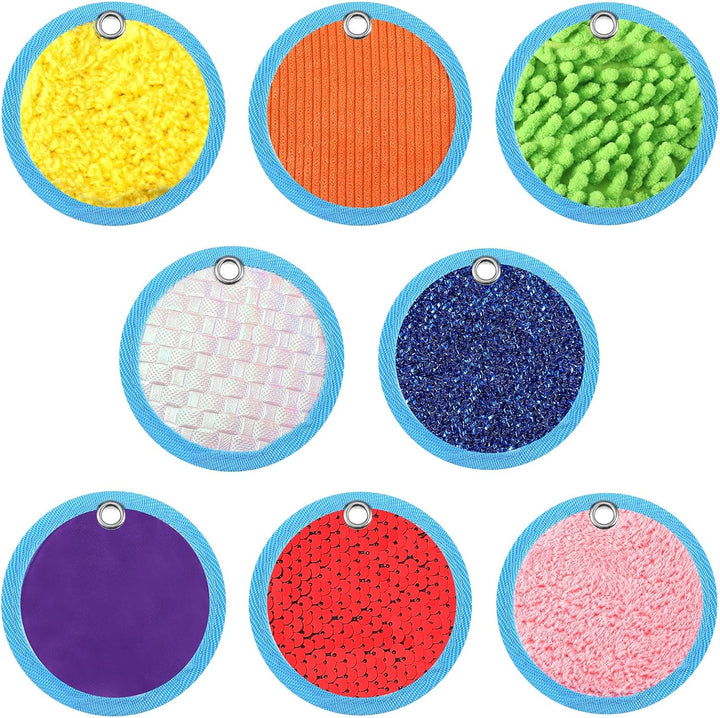 8 Set Mini Sensory Mats Assorted Textured Play Mats Sensory Floor Tiles Educational Tactile Toys for Activity(8.7 Inch,Irregular)