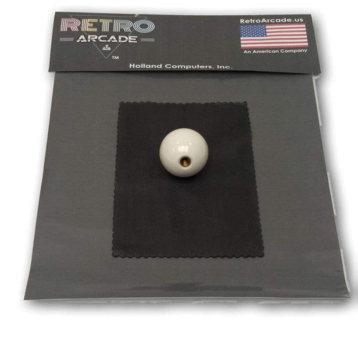 Classic Arcade Joystick Ball Top - White, by