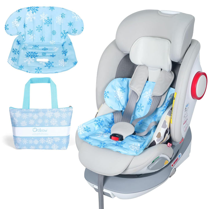 Car Seat Cooling Pad with Waterproof Liner, Gel Car Seat Cooler Pad for Babies Summer, Potty Training Protector Mat Cushion for Carseats and Strollers, Easy to Clean, Reversible, Cool Blue