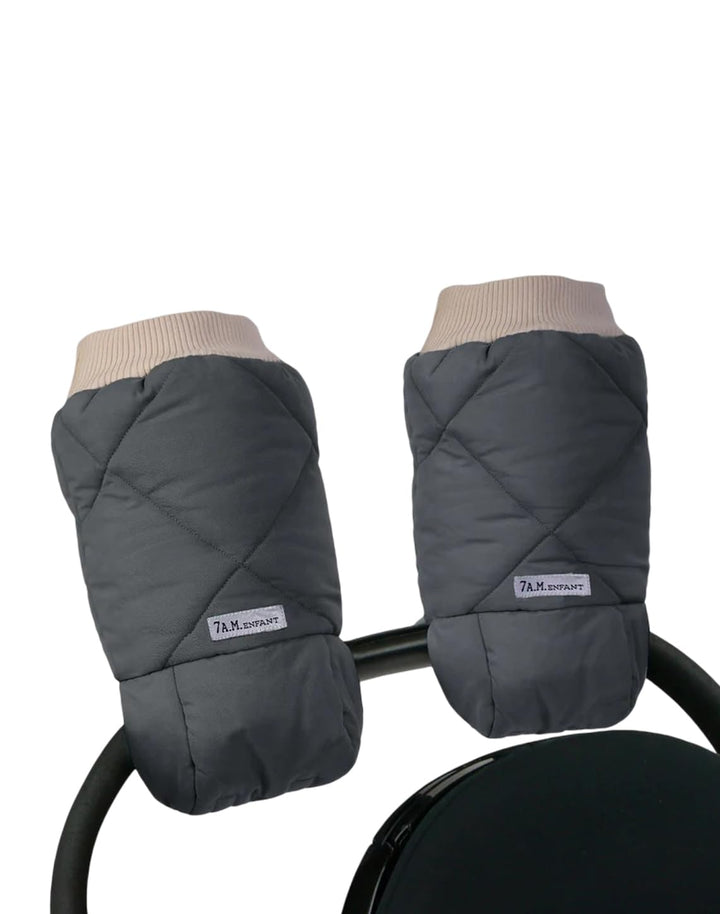 7AM Enfant Stroller Warmmuffs - Polar Hand Warmers with Anti- Freeze, Cold Weather, Water Repellent & Warm Hand Gloves for Pushchair, Pram, Stroller & Car Seat Bar