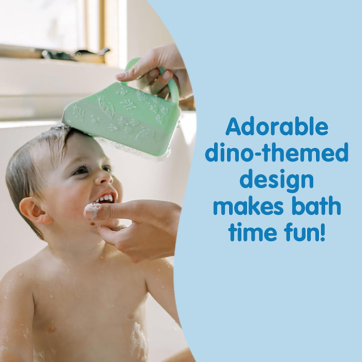 Cleanup Dino-Pour Baby Bath Rinse Cup, Tear-Free Rinsing for Babies and Toddlers, BPA Free