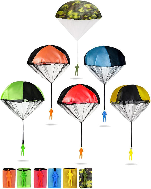 Parachute Toys for Kids, 6 Pack Tangle Free Outdoor Toys, Parachute Men for Kid, Small Toys for Kids Easterday, Halloween, Christmas, Birthday Gift, Unique Holiday Toy List 2025 Top Picks