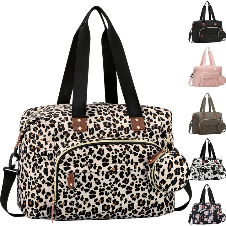 Diaper Bag Tote, Baby Bag Travel Diaper Tote Bag with Pacifier Case, Cute Maternity Hospital Baby Stylish Diaper Tote for Mom Dad Medium Size, Black