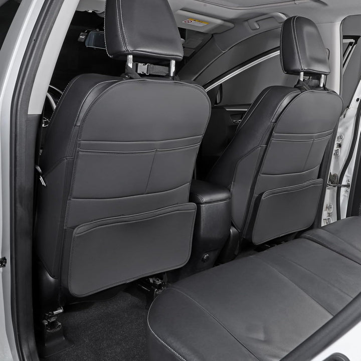 Seat Back Protector,Preventing the Impact of Children Stepping on the Seat Backrest,Beautiful Appearance and Easy to Clean,Black (Black -2Pcs)