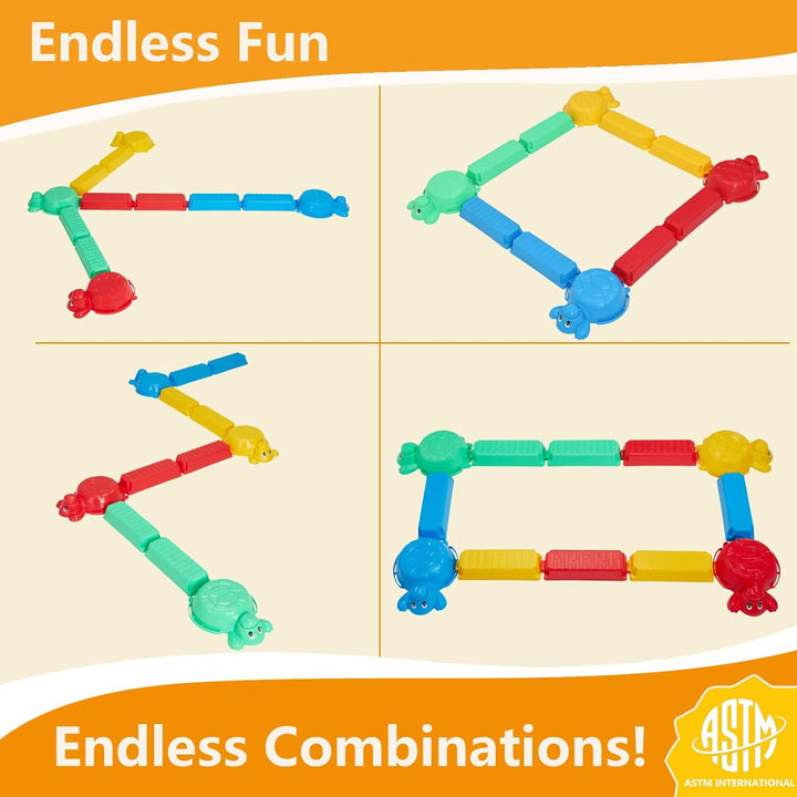 Balance Beams Stepping Stones for Kids - 12 Piece Turtle Jumping Stepping Stones Balance Beams, Toddler Indoor or Outdoor Play Obstacle Course, Sensory Play for Active Kids Ages 2 3 4 5 6 Year Old