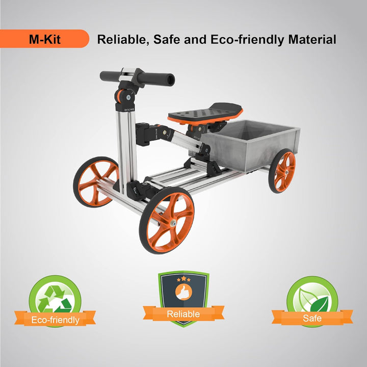 Constructible Kit 40 in 1 Kid Rides on Toys,Balance Bike,Engineering Building Kit Kids Sit/Stand Scooter and 20 More than S-Kit/Medium Kit for 3-8 Years Old(Not Electric)