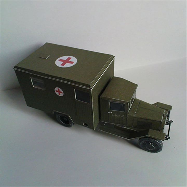 1:43 Scale Unassembled Soviet Zis-44 Battlefield Ambulance Paper Model Set Military Vehicle for Collection Display