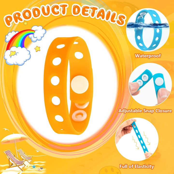 20 Pcs Silicone Charm Bracelets, 8 Inch Bracelets Bulk Band for Kids, Silicone Wristbands Adjustable Rubber Bracelets Hold the Shoe Charms for Students Gift