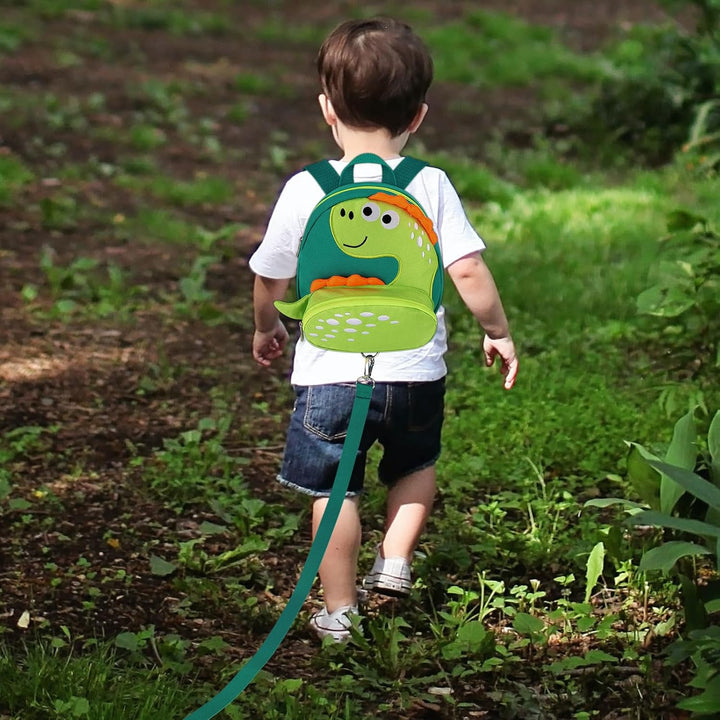 Toddler Harness Backpack Leash, Cute Dinosaur Backpacks with anti Lost Wrist Link, Cute Mini Child Backpack Wristband Tether Strap and Protection Leashes for Boys Girls Aged 1-3 Years