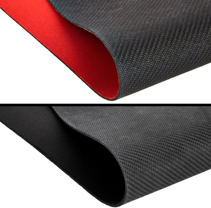 Card Playmat for Trading Card Games - 24 X 14 In, 2-Pack (Black & Red) - Roll-Up Mat with Smooth Surface for MTG & Board Games