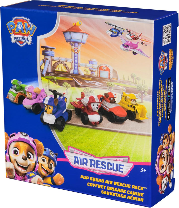 : Air Rescue, 6-Piece Pup Squad Racers, Toy Cars Gift Set with Chase, Marshall, Skye, Rubble, Rocky & Zuma, Kids Toys for Boys & Girls 3+