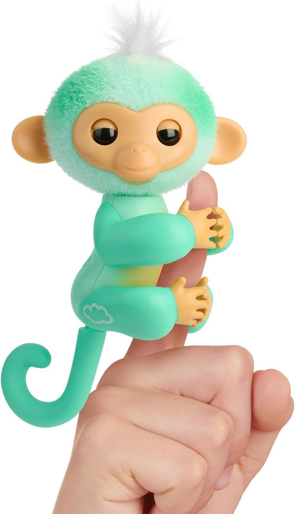 2023 NEW Interactive Baby Monkey Reacts to Touch – 70+ Sounds & Reactions – Ava (Teal)