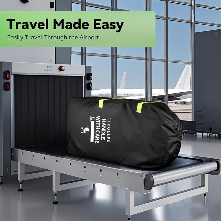 Stroller Bag for Airplane: Stroller Cover for Airplane Travel, 46" H X 21" W X 13" D, Stroller Travel Bag for Single, Double, Jogging Stroller, Fit Nuna Doona Cybex Mockingbird Uppababy
