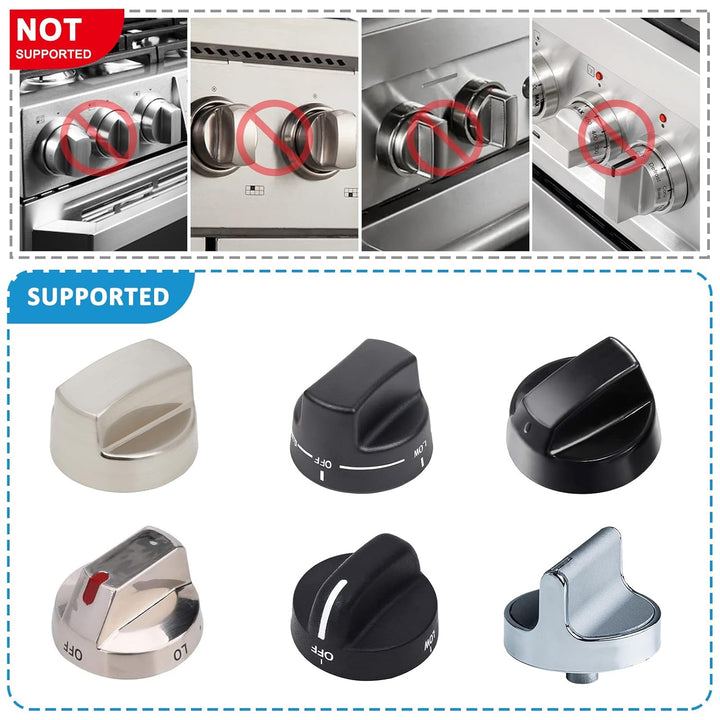 Stove Knob Covers for Child Safety - 5 Pack  Upgraded Double-Key Design Universal Size Baby Safety Gas Oven Knob Covers Stove Guard Baby Proofing