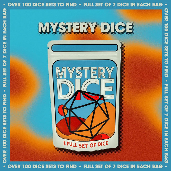 Mystery Dice, DND Dice Set of 7 Polyhedral Dice, Wide Range of Patterns, Gaming Dice, Suitable for Role Playing, Table Games (Mystery Pack of 1)