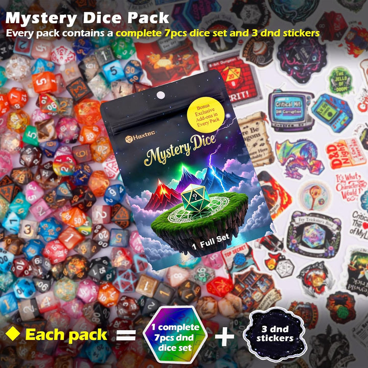 Mystery Dice Set DND Dice Wide Range of Patterns Polyhedral Gaming Dice for Tabletop & Role-Playing RPG DND Gift