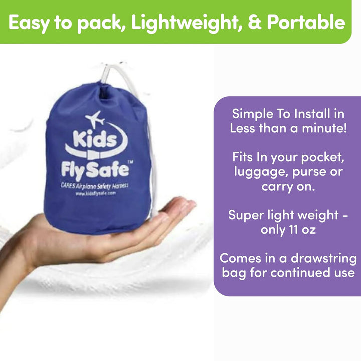 Cares Airplane Safety Travel Harness for Kids - Toddler Travel Restraint - Provides Extra Safety for Children on Flights - Light Weight, Portable, Easy to Store and Installs in Minutes.