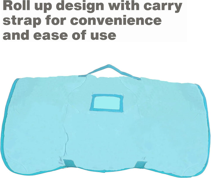 Toddler Nap Mat with Removable Pillow -Underwater Mermaids- Carry Handle with Fastening Straps Closure, Rollup Design, Soft Microfiber for Preschool, Daycare Sleeping Bag, Ages 2-6 Years
