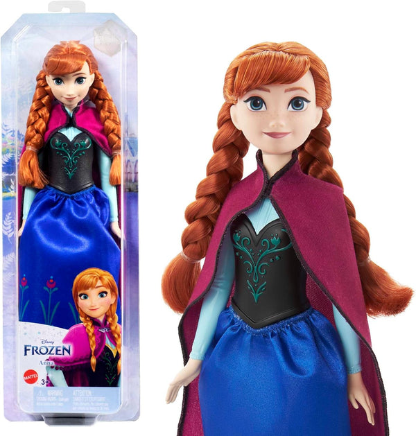 Disney Princess Dolls, Anna Posable Fashion Doll with Signature Clothing and Accessories, Disney'S Frozen Movie Toys