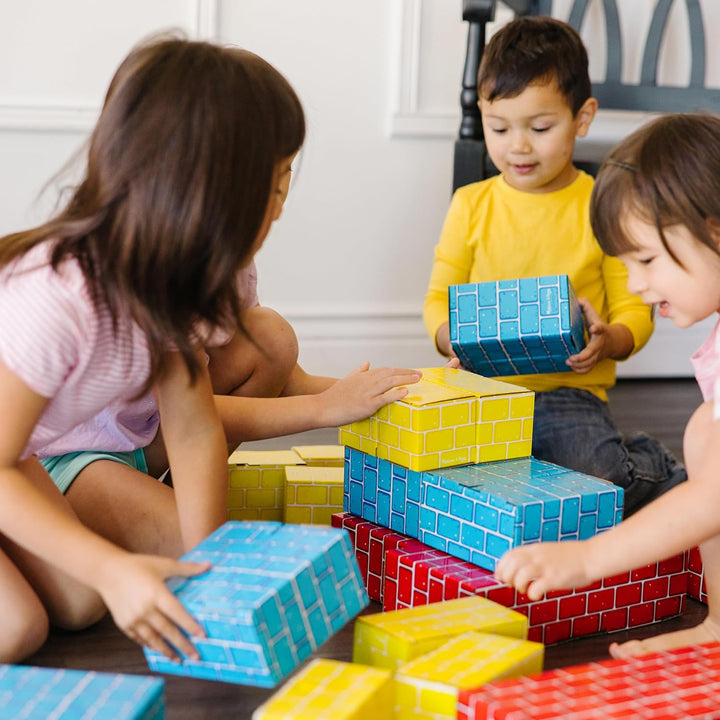 Jumbo Extra-Thick Cardboard Building Blocks - 40 Blocks in 3 Sizes