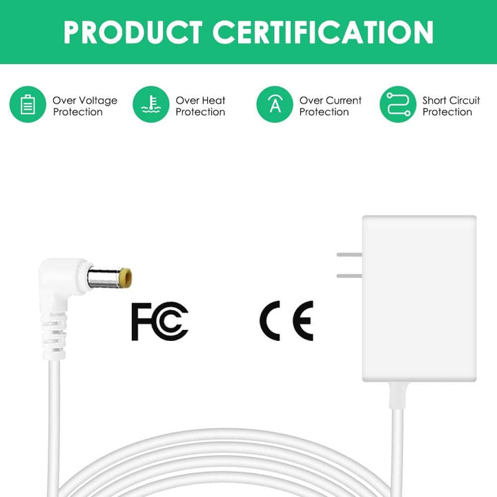Replacement Charger Compatible with Vtech DM221 DM221-2 DM223 DM251 Parent and Baby Units, Charging Cord for DM111 DM112 DM222 DM271 Parent Unit Sound Audio Baby Monitor Power Cord