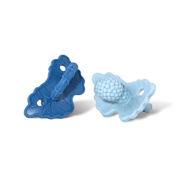 Razberry Silicone Teether Pacifier – Teething Relief for Infants, Food-Grade, Bpa-Free, Hands-Free Design, Natural Berrybumps Fruit Texture for Sensory Development, Freezable – Red