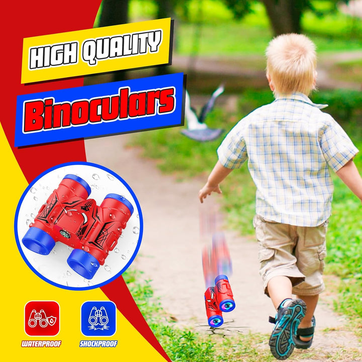 Binoculars for Kids Ages 3-8:  Boy Binoculars Toys with Compass & Bird Watching Manual, Birthday Gifts for 3 4 5 6 7 8 Year Old Boys Girls Toy Age 4-6 6-8 Toddler Outdoor Toys for Camping