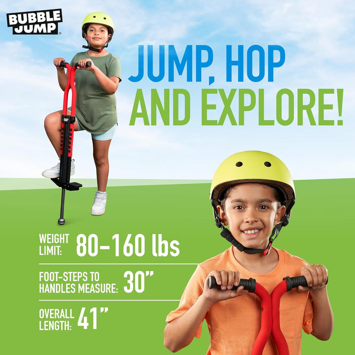 Pogo Stick for Kids Age 10 & up Red - for Boys, Girls, Teens & Adults 80 to 160 Lbs - Easy Grip Rubber Handle Master Jumper Pogo Sticks - High Jumping Kids Pogo Stick