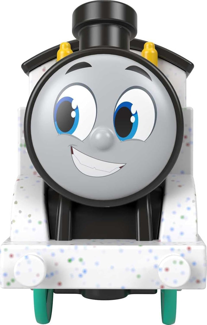 Motorized Toy Train, Wobbly Cake Thomas Engine with Cargo Cars & Pieces for Pretend Play Preschool Kids Ages 3+ Years