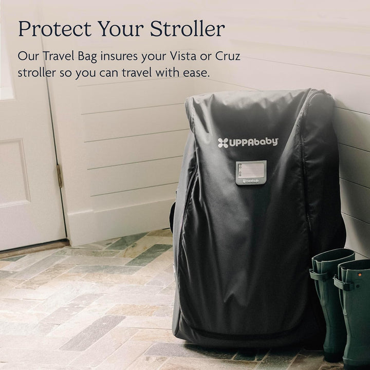 Travel Bag for Vista and Cruz Strollers - Includes Travelsafe Program Coverage, Inner Wheel Bag and Storage Pocket - Smooth Wheels, Handles + Durable Design
