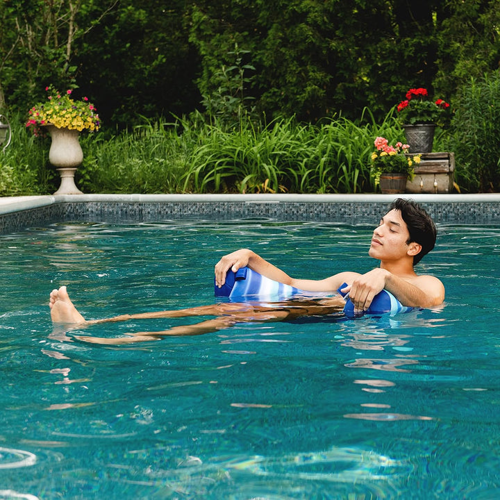 Noodle Sling, No Inflation Needed, Pool Float with Armrests, Quick Draining Fabric, Cup Holder