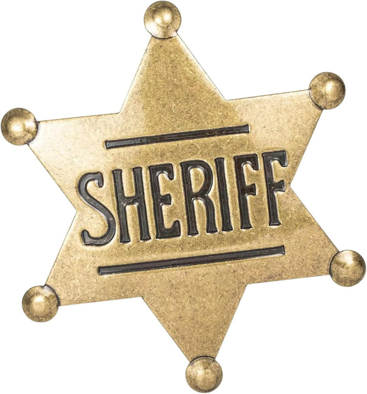 Branded Sheriff Badges - Metal Sheriff Badge for Kids, Girls and Adults - Cowboy Party Decoration