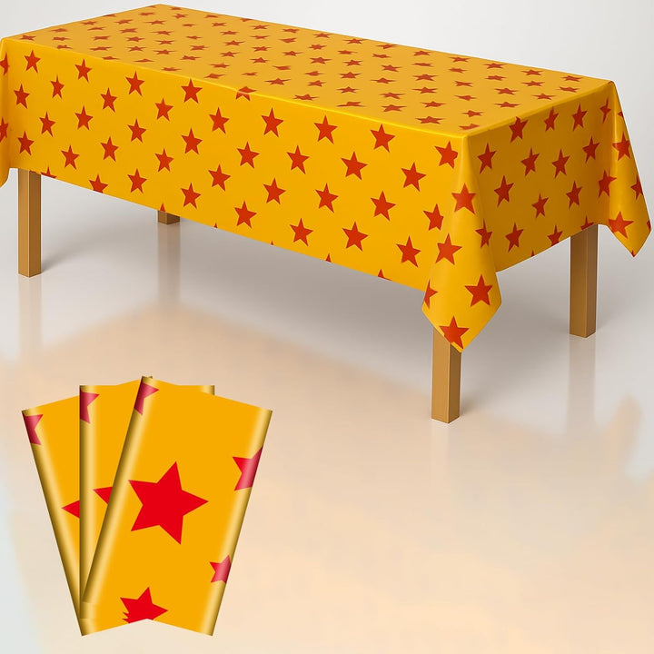 3-Pack Spider Theme Tablecloths - 54X108 Inch Disposable Plastic Table Covers for Birthday & Halloween Parties, Red & Blue Web Design Decorations for Little Ones, Adults, Indoor/Outdoor Event