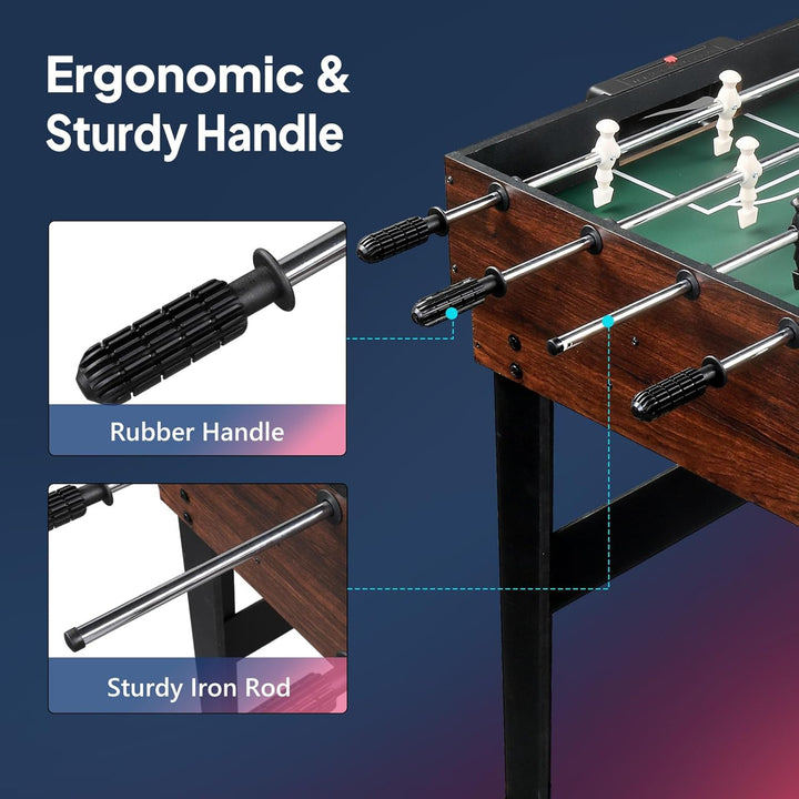 10-In-1 Multi Game Set for Adults and Family, 48" Game Table with Hockey, Foosball, Pool, Ping Pong, Shuffleboard, Chess, Checkers, Bowling, Backgammon