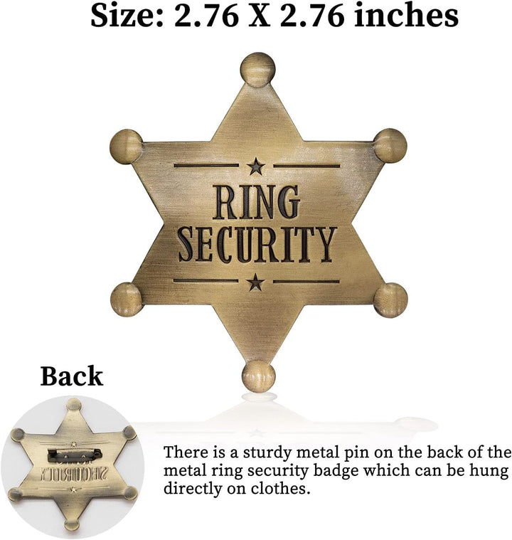 Ring Security Badge Metal Ring Bearer Gift Wedding Accessories for Party, Rehearsal, Kids, Boys, Wedding Souvenirs