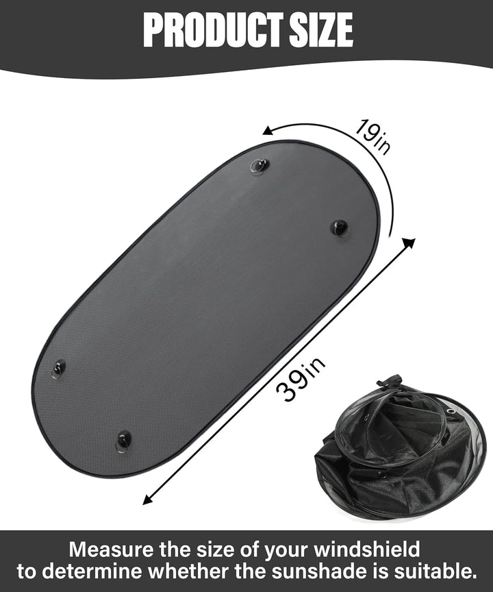 Universal Rear Window Sunshade with Suction Cup, UV Protection Folding Auto Window Shade, Back Window Sun Shade for Car, Car Accessories for Baby, Pets, Children