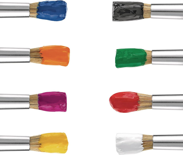 Paraben-Free Simply Washable Tempera Paint, Rainbow plus 8 Pack, Matte Finish, Classroom Supplies, Vibrant Colors, Non-Toxic, Washes off Easily, School, Craft, Art Supply Set, Each 16Oz