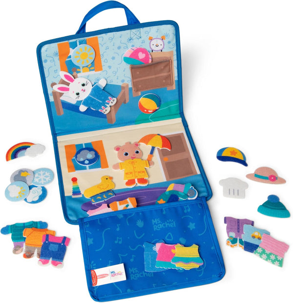 ® Ms. Rachel™ What to Wear Felt Activity Board Take-Along Preschool Learning Toy for Boys and Girls - FSC Certified
