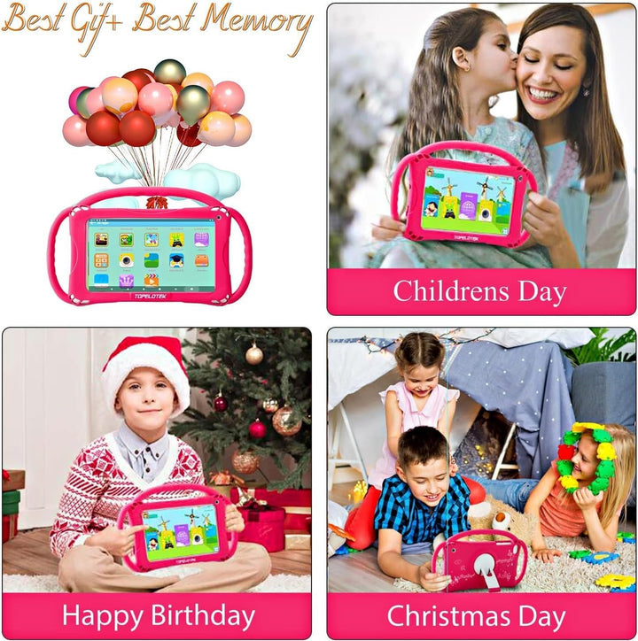 Kids Tablet 7 Inch Toddler Tablet for Kids 3-7 Wifi Android 32GB Kids Tablets Kids Learning Educational APP Pre-Installed Youtube Netflix Parental Control Kid-Proof Case