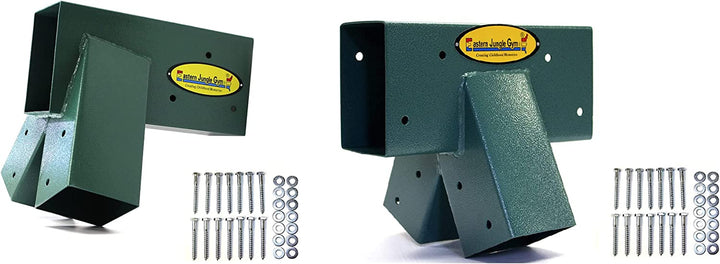 Easy 1-2-3 A-Frame 2 Brackets for Swing Set with All Mounting Hardware, Green