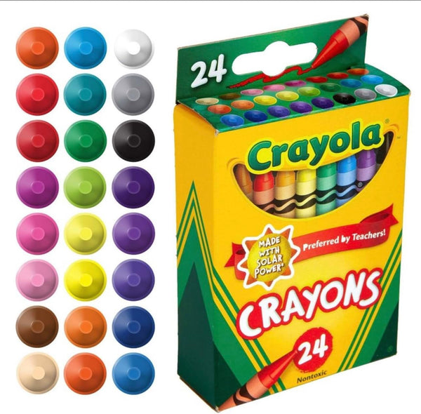 1 Pack Crayons, Classic Colors, Crayons for Kids, School Crayons, Assorted Colors - 24 Crayons per Box - 1 Box