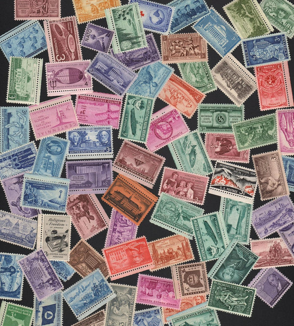 Stamp Collecting! Big Lot of 75 Vintage US Postage Stamps - Mint Condition ~ (Reference Picture Only)