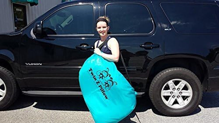 Pillow the 6 Uses in 1 Twin Pillow ! Grey plus Free Travel Bag!