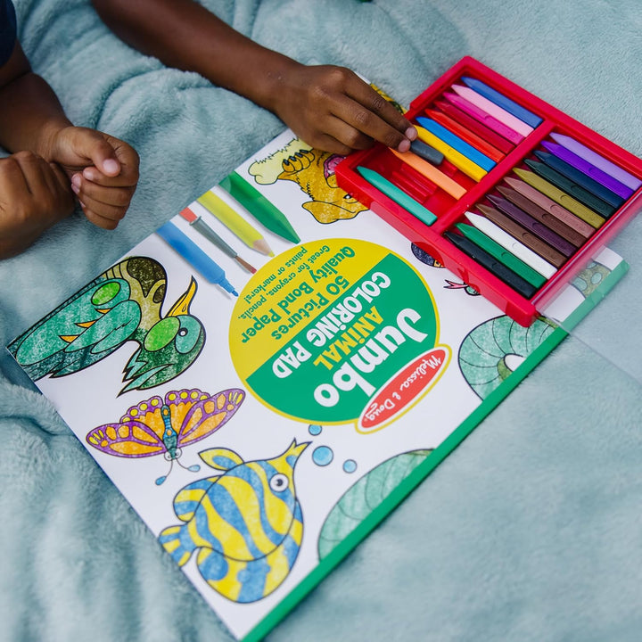 Jumbo 50-Page Kids' Coloring Pads 3-Pack - Animals, Vehicles, and Multi-Themed - FSC Certified