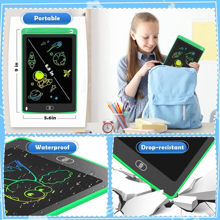 12 Pack LCD Writing Tablet for Kids, 8.5 Inch Colorful Doodle Board Drawing Tablet, Erasable Doodle Pad for Toddlers, Educational Learning Toys Birthday Gifts for Boys Girls Age 3 4 5 6 7 8