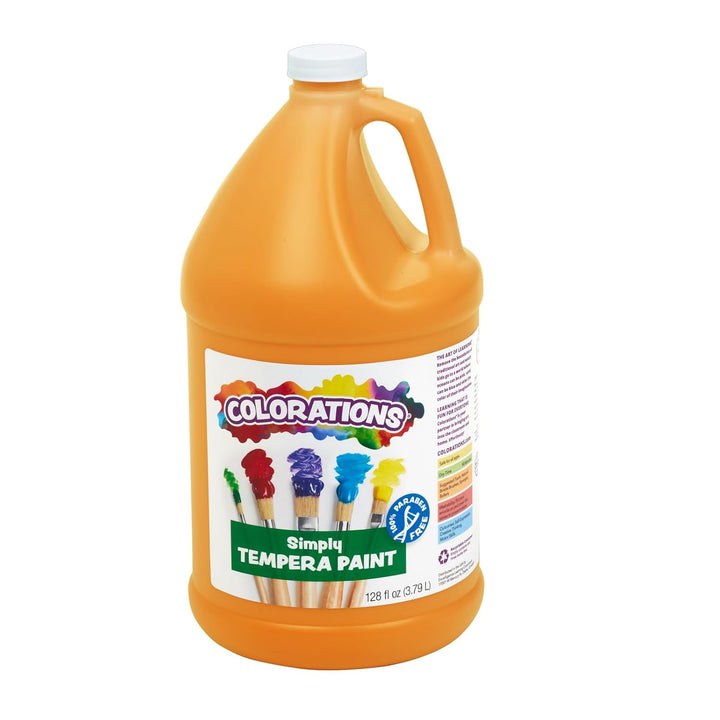 Simply Tempera Paint, 11 Gallon Set in Vibrant Colors, Matte Finish, Classroom Supplies, Non Toxic, School, Craft, Art Supply Set, Stock up on Bulk Paints for School