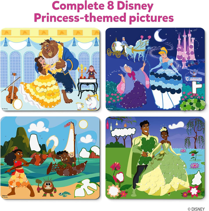 Dot It Sticker Art - Disney Princess, Mess-Free Fun for Kids, 500+ Stickers, Craft Kits, DIY Scrapbooking Activity, Travel Toys, Gifts for Girls & Boys Ages 3, 4, 5, 6, 7