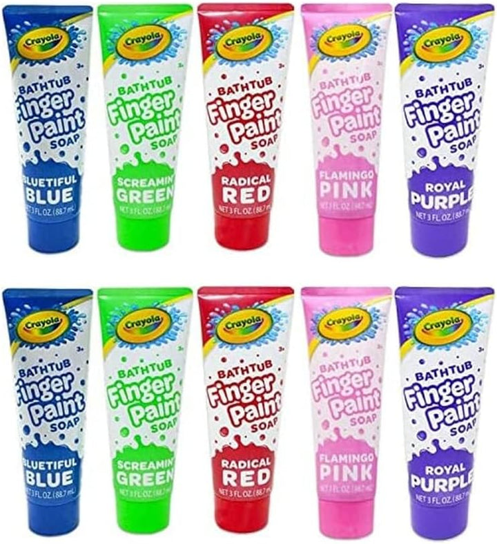 Taste Beauty Bathtub Finger Paint Soap, Easy to Clean, Pack of Ten 3-Fluid-Ounce Bottles