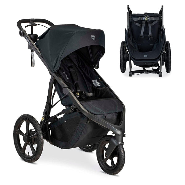 Wayfinder Jogging Stroller with Independent Dual Suspension, Air-Filled Tires, and 75-Pound Weight Capacity, Nightfall